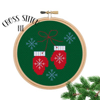 Christmas Mittens Cross Stitch Kit