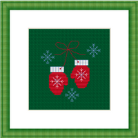 Christmas Mittens Cross Stitch Kit