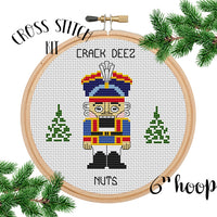 Cross Stitch Kit "CRACK DEEZ NUTS"