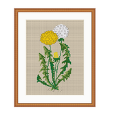 Dandelion Cross Stitch Pattern. Instant Download.