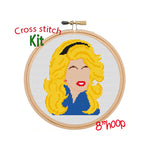 Dolly Parton Cross Stitch Beginner Kit. Starter Cross Stitch Kit. Music Cross Stitch. Feminist Cross Stitch Kit. Dolly Parton Portrait. Gift
