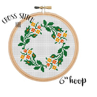 Flower Wreath Cross Stitch Kit