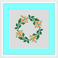 Flower Wreath Cross Stitch Kit