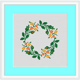 Flower Wreath Cross Stitch Kit