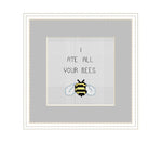 I Ate All Your Bees Cross Stitch Pattern. PDF Pattern.