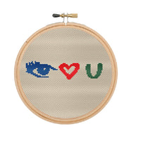 I Love You Cross Stitch Pattern