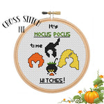 It's Hocus Pocus Time Witches Cross Stitch Kit