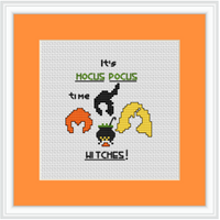 It's Hocus Pocus Time Witches Cross Stitch Kit