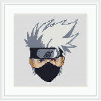 Kakashi Hatake Naruto Cross Stitch. Anime Funny Counted Cross Stitch Kit. Naruto Pattern. DIY. Naruto Anime Cross Stitch Kit