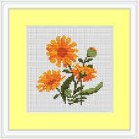 Marigold 6" Hoop Cross Stitch Kit