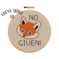 Cross Stitch Kit "No Fox Given!" 