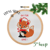 Funny Christmas Fox Embroidery Kit