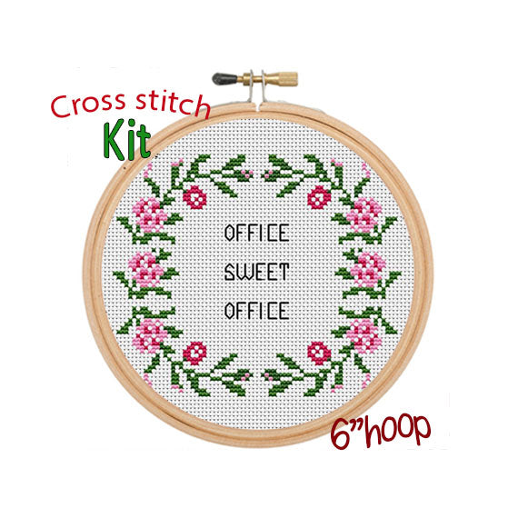 Office Sweet Office Cross Stitch Kit