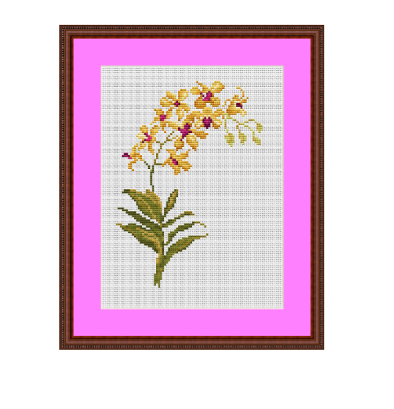 Orchid Cross Stitch Pattern