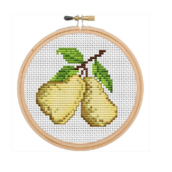 Pears Cross Stitch Pattern. Kitchen Decor PDF Pattern.