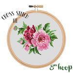 Peonies Flower Cross Stitch Kit