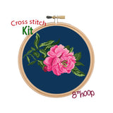 Peony Counted Cross Stitch Kit.