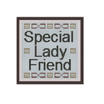 Special Lady Friend Cross Stitch Pattern. PDF Pattern.