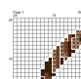 Strawberry Basket Counted Cross Stitch Pattern.