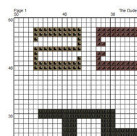 The Dude Abides Cross Stitch Pattern. PDF Pattern.