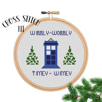 Wibbly-Wobbly.Timey-Wimey. Cross Stitch Kit