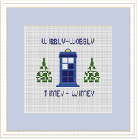 Wibbly-Wobbly.Timey-Wimey. Cross Stitch Kit