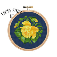 Yellow Rose Cross Stitch Kit