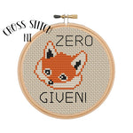 Cross Stitch Kit "Zero Fox Given!"